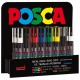 UNIBALL EXPOSITOR MARCADOR POSCA PC-3M/3D BLANCO-ROJO-VERDE-PLATA-NEGRO-AZUL-AMARILLO -36U-